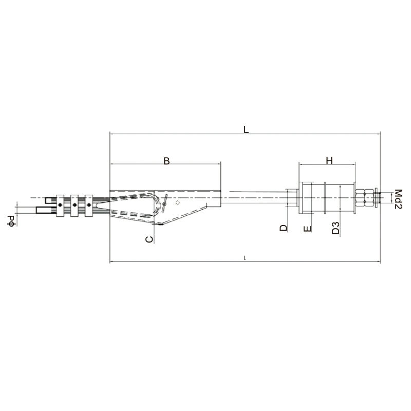 Système de sécurité de l'élévateur Wire Rope Fastener Combinaison de la tête de corde