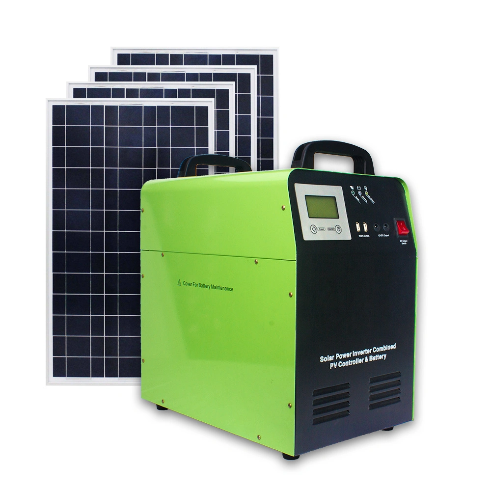 1kw 12V 100ah Home Use Solar Power System Portable DC to AC Inverter