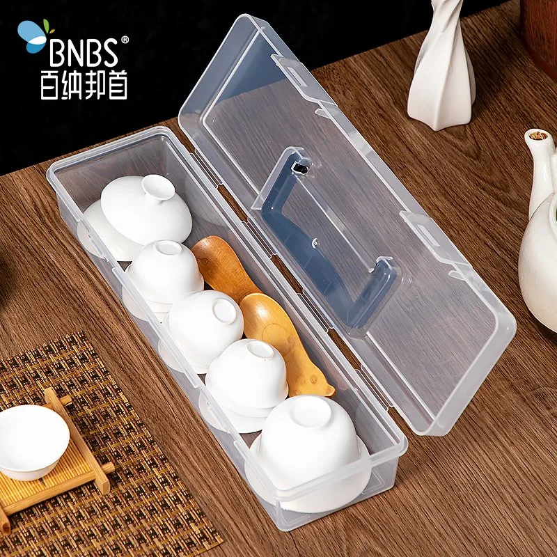 Caja de almacenamiento de plástico Juego de té Organizador Cocina de almacenamiento Accesorios