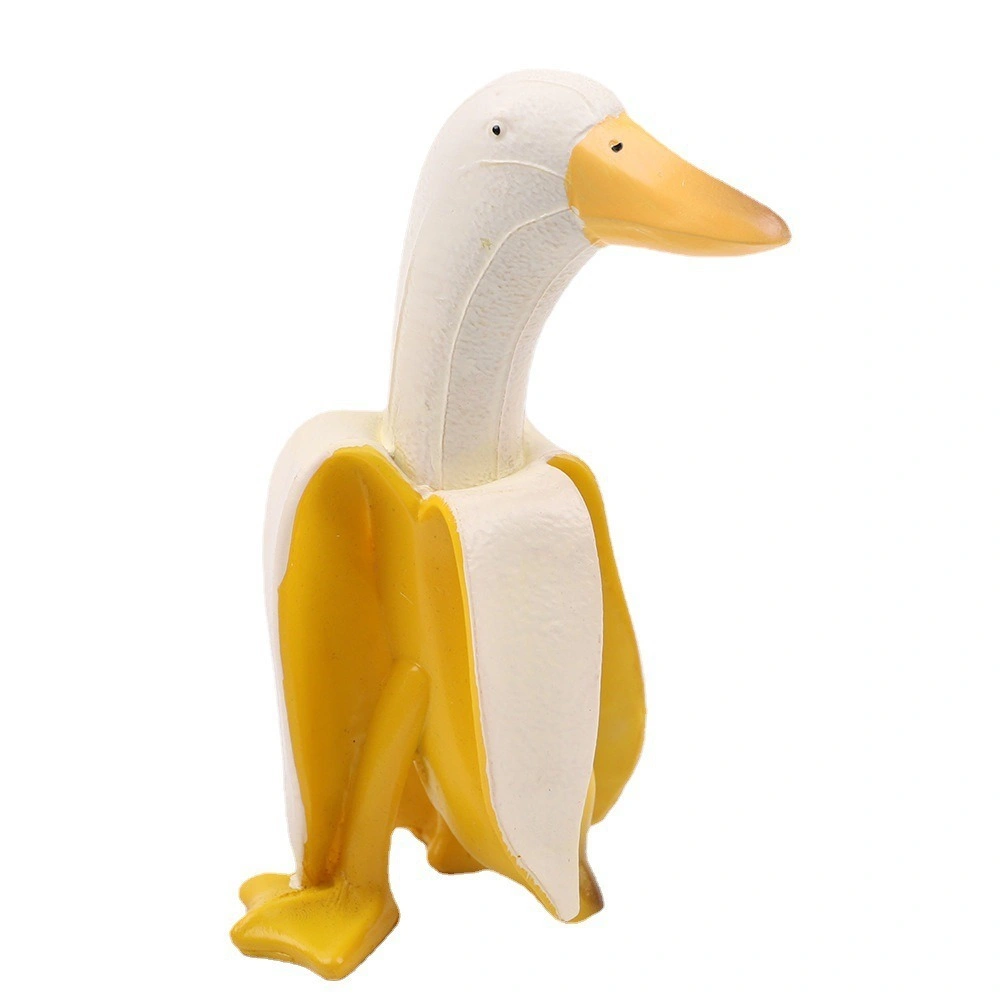 Creative Banana Duck Art Statue for Patio Garden Yard Outdoor Decoration Bl17956