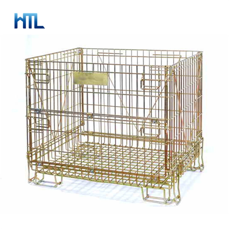 Industrial Pet Preform Forklift Wire Mesh Bin for Warehouse Storage