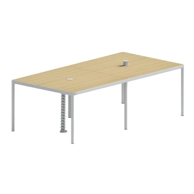 Mesa de reunión rectangular de acero inoxidable de gama alta