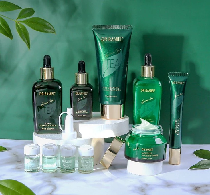 Soin de la peau thé vert purifier Equilibrage soin de la peau Kit 10 PCS/Set hydratant nourrissant soin du visage