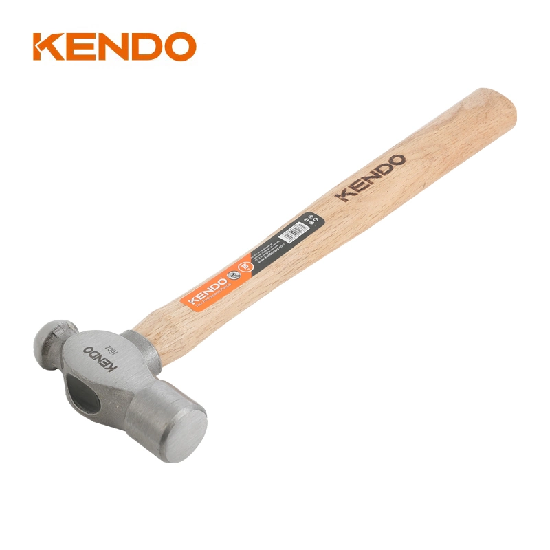 Kendo Wood Handle Ball Pein Hammer Fully Polished Smooth Face Leaves Fewer Marks on Surfacesclassic Wood Handle