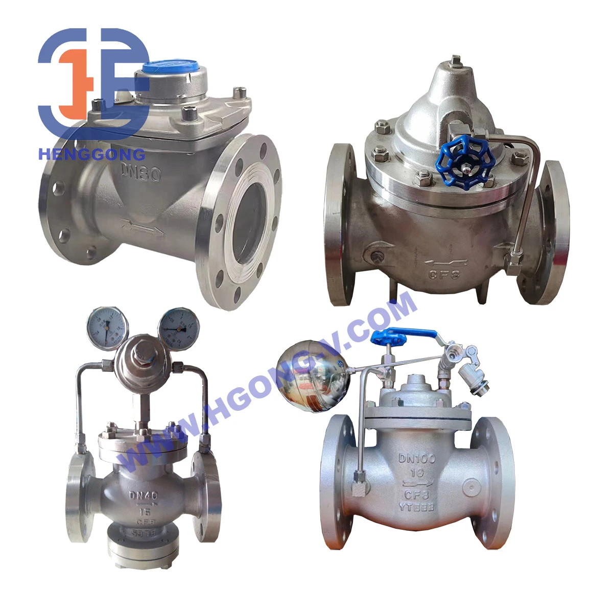 API/DIN Cast Iron Water Treatment Equipment Normally Open Solenoid/Hydraulic/Pneumatic/Water Flow Control Valve