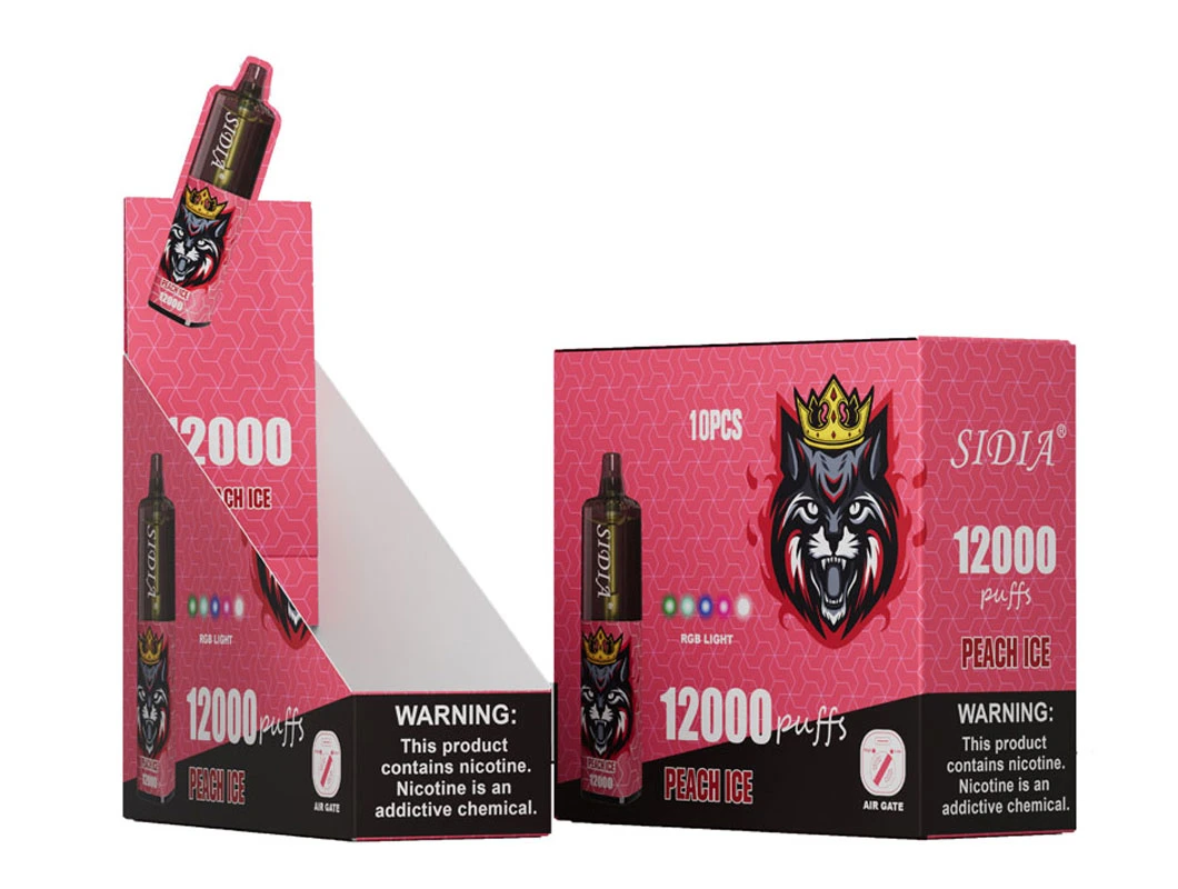 Sidia 12000 Puff Популярный вкус Vape Pen Hookah Оптовая продажа одноразовых E Прикуриватель