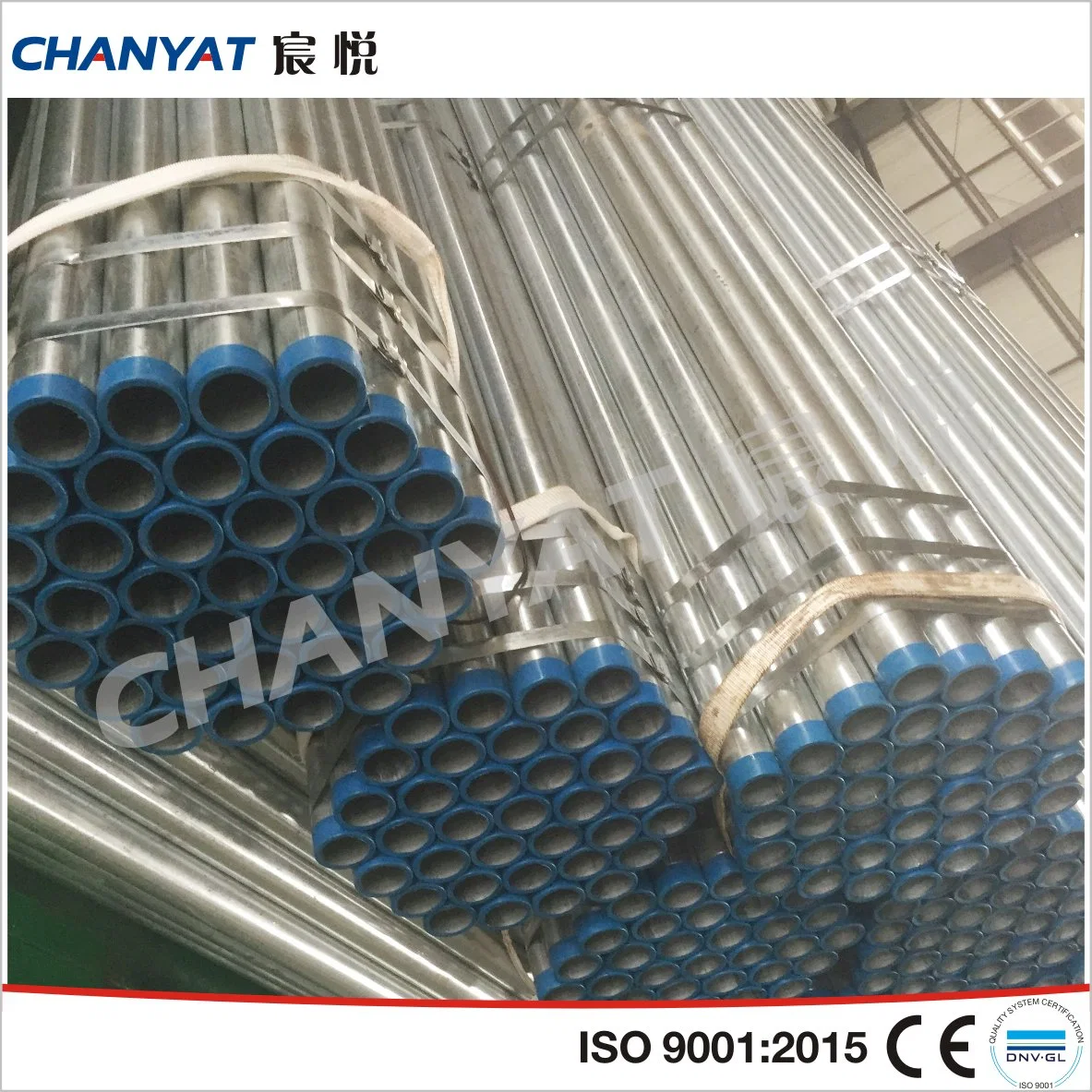 hot-zipped zinc-coated liquid delivery and structural steel tube