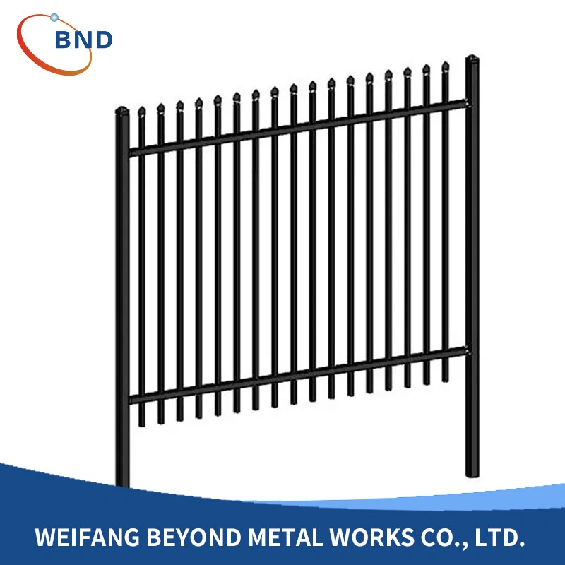 Factory Welded Steel Picket Spear Top Wrought Iron Fence Wire Mesh Fence