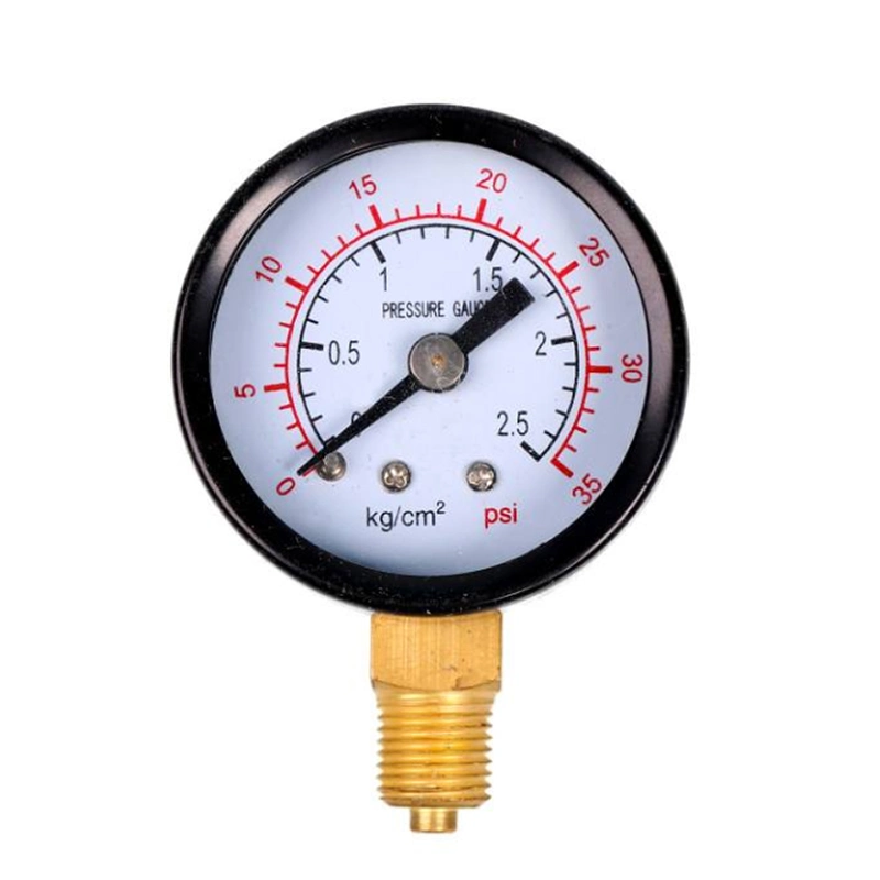 مقياس الضغط المملوء بمقياس الماء 10 بار مقياس الضغط المملوء بالفولاذ المقاوم للصدأ