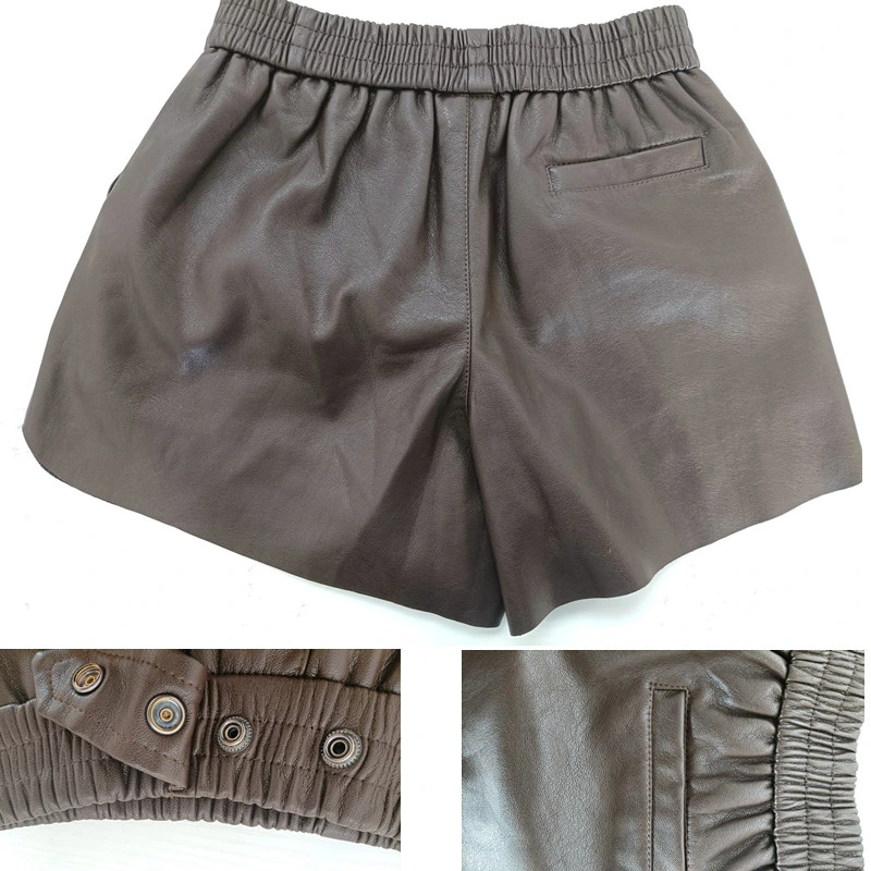 Genuine Leather Garment Distributor Short Tousers PU Legging Pants Shorts