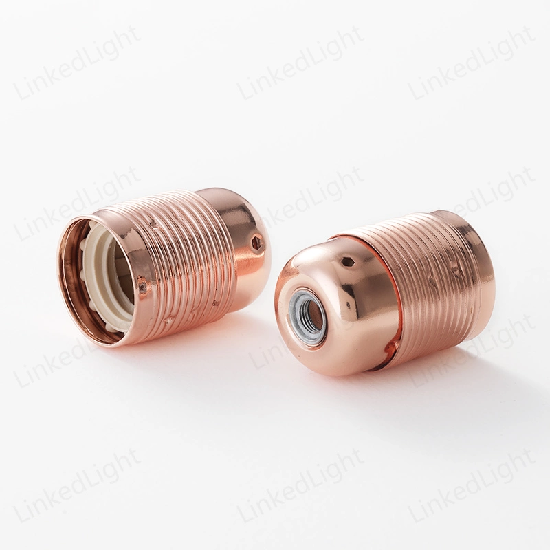 Red Copper E27 Edison Screw Metal Lampholder Light Socket