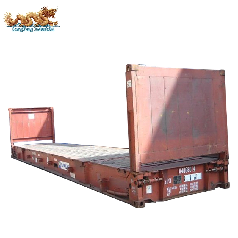 Used 40 FT Flat Rack Shipping Container for Sale in Stock