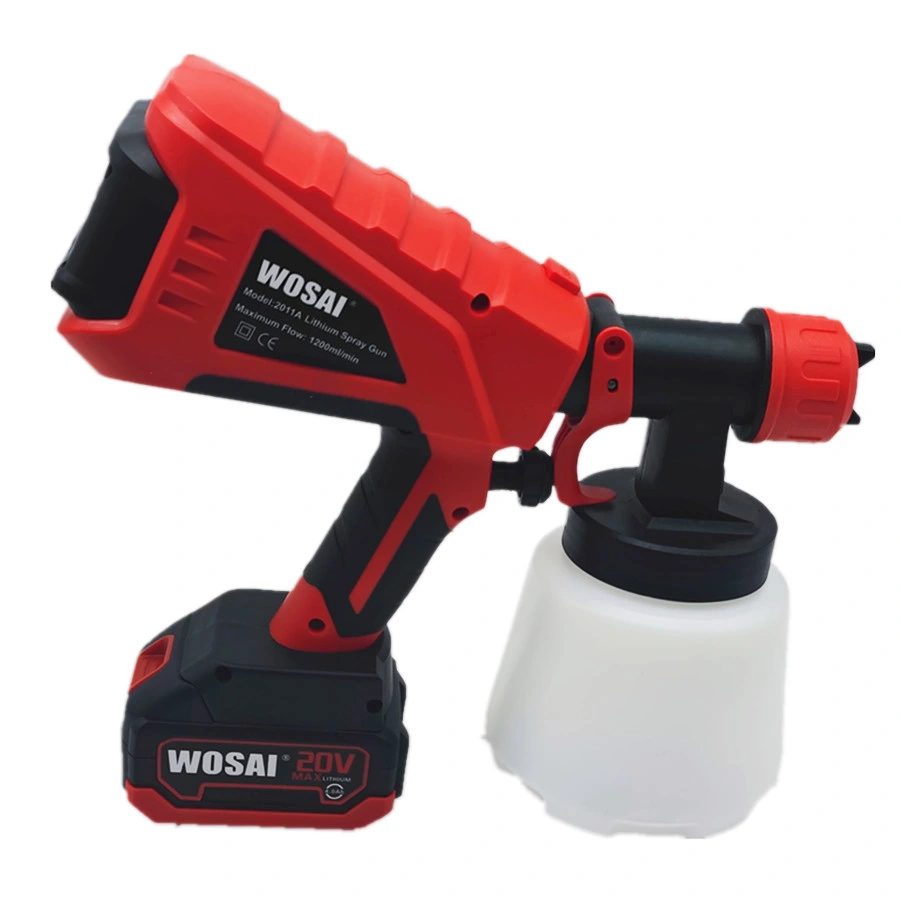 Wosai 20V Wholesale Cordless Paint Sprayer Airbrush Gun Power Spray Gun