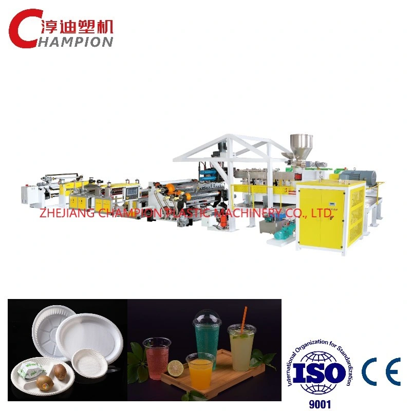 100% Flakes Recycle PET/PLA Sheet Extrusion Making Machine/High Viscosity High Transparent Sheet Extruder