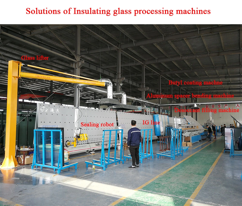 Automatic 6m Length Argon Gas Filling Online Double Glazed Layers Insulating Glass Machine