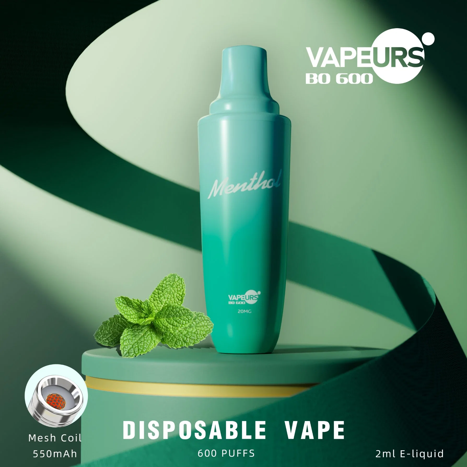 Ventes chaudes Suède Canada 20mg 50mg Nic Salt Vape OEM Stylo vaporisateur personnalisé Mesh Coil Prix de gros Cigarette électronique jetable 800/1000 bouffées Pen Hookah.