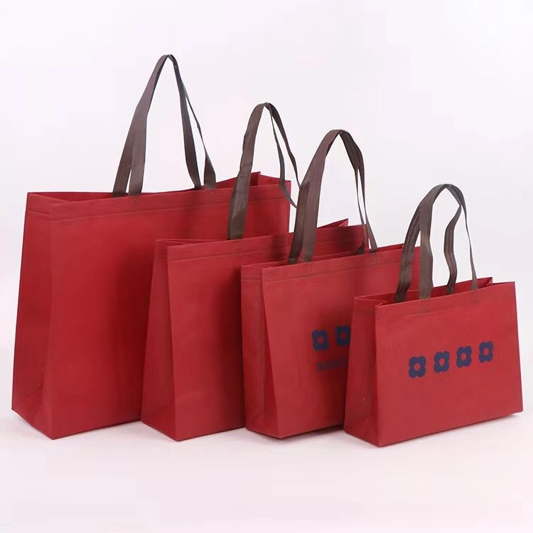 Pink Customizable Printing Environmental Shopping Promotional Non-Woven Bags