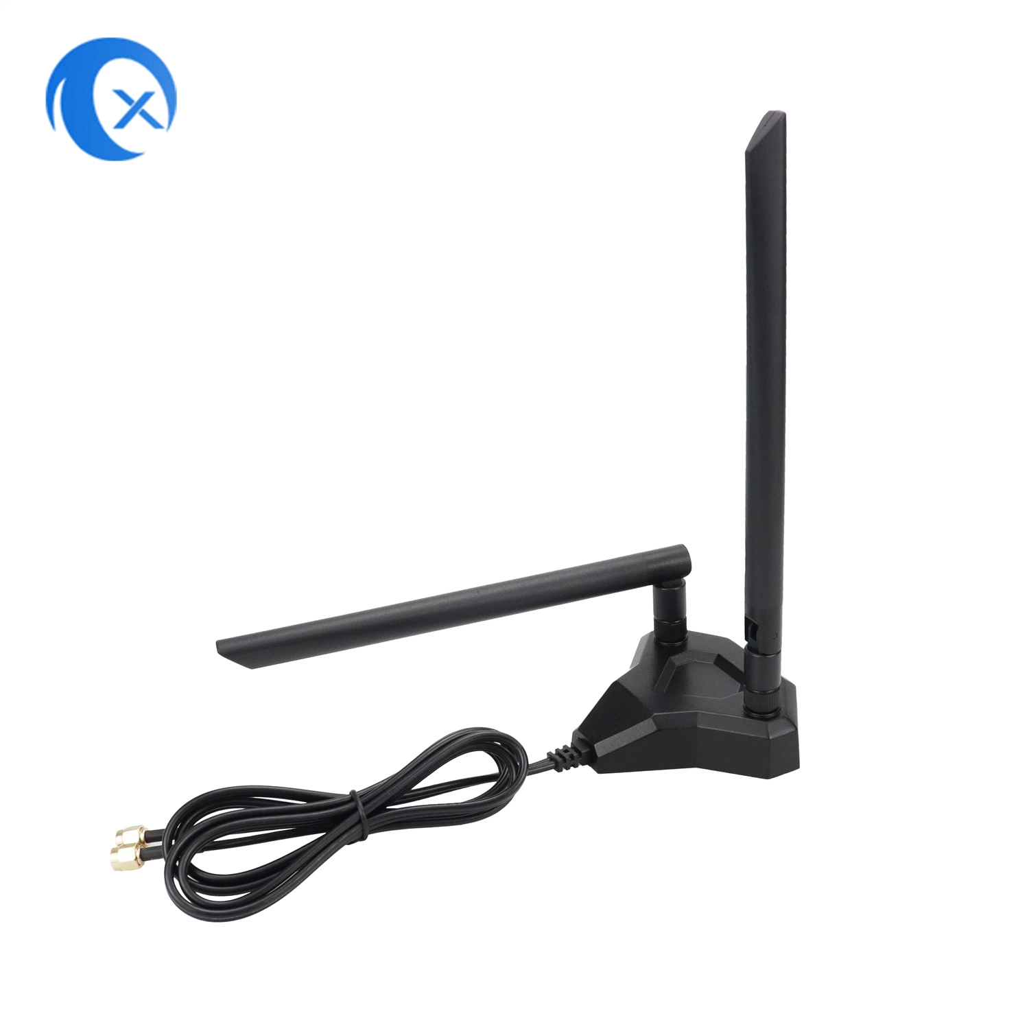 2.4/5.8GHz 5dBi Antenne à double bande magnétique WiFi Bluetooth sans fil RP-SMA mâle avec câble Rg174