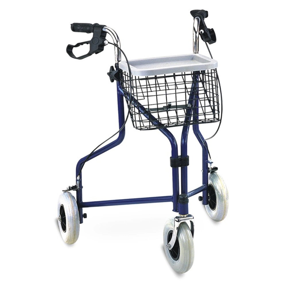 Medical Equipment Aids Walker, Walking Cane with Four Wheels and Petal