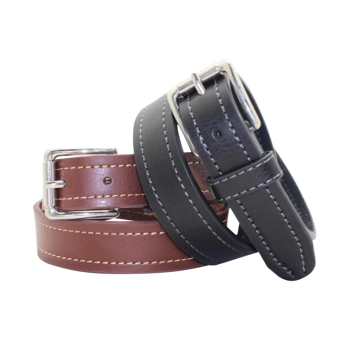 Men's Retro Simple PU Belt with Stitch 30-20069