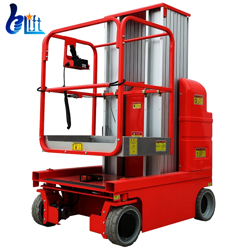 7.5m 9m Height 200kg 150kg Self Propelled Dual Mast Aluminum High Aerial Work Lift Platform