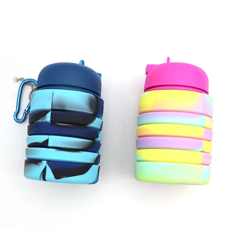 500ml Creative Silica Gel Folding Water Cup Portable Water Bottle for Outdoor Sports Large Capacity Portable Water Bottle