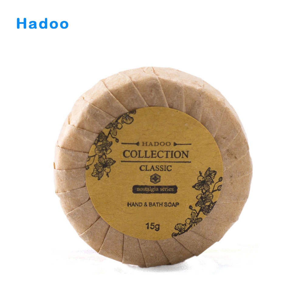 Wholesale Kraft Paper Packaging 10/15/20g Business Hotel Room Toiletries Soap Custom Disposable Small Soap