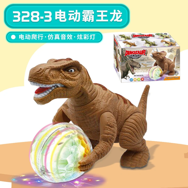 Elektrische Dinosaurier Spielzeug Mechanische Crawling Boy Light Sound Triceratops Simulation Modellieren Sie Ein Geschenk Für Die Frühe Bildung