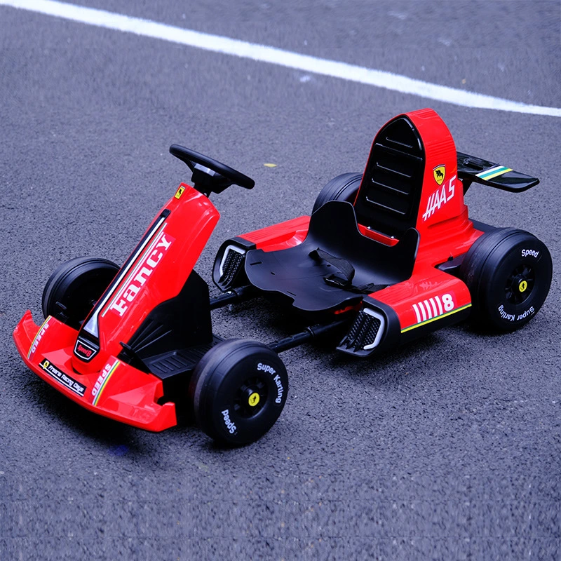 Cartoon Children's Racing Car Electric Children's Toy Kart Four-Wheel Balancing Car Can Sit