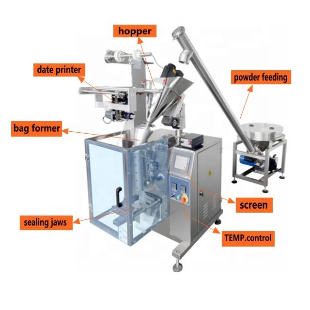 Multi-Function Vertical Packing Equipment Powder Bag Packaging Machine with Siemens Touch Screen and PLC