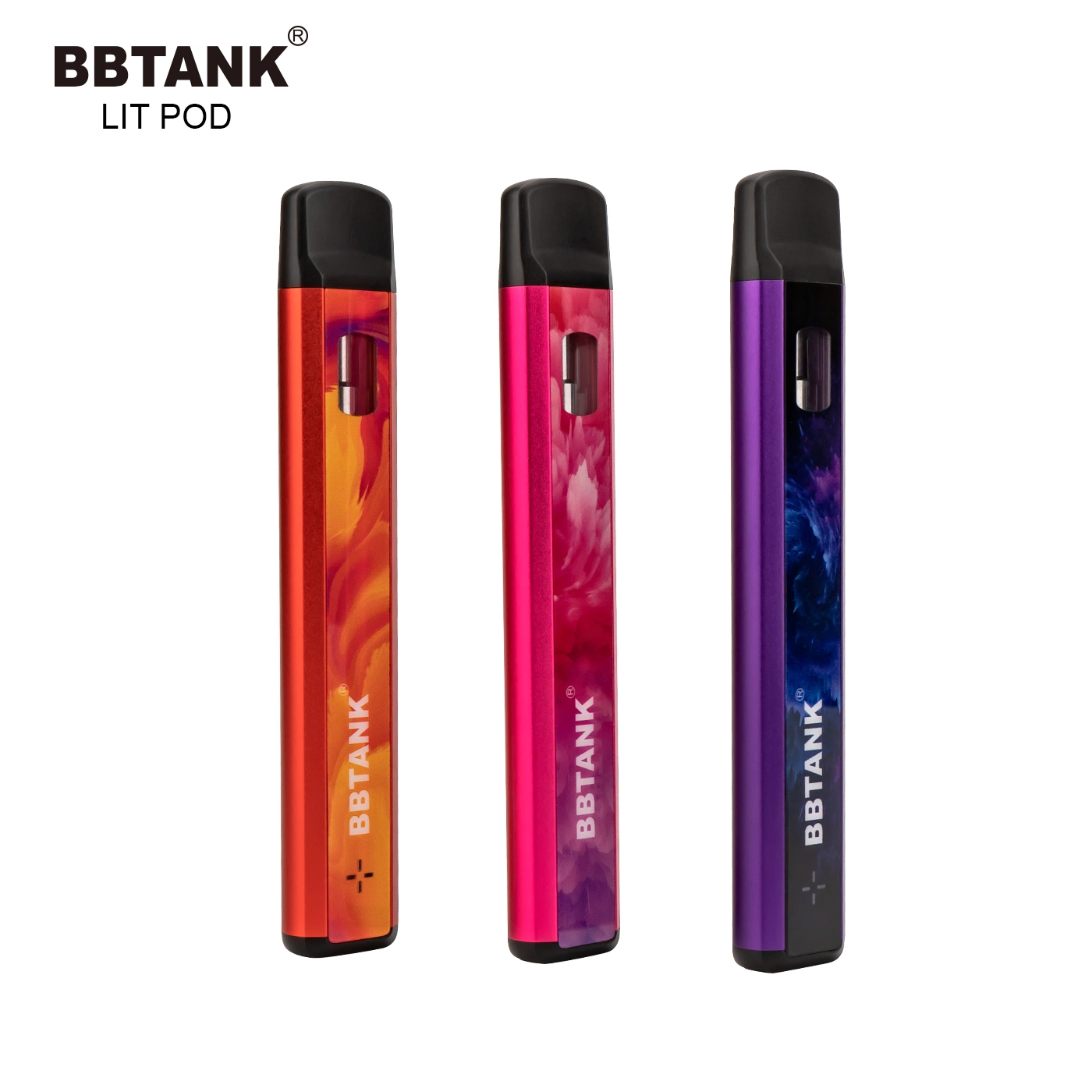 D8 Thick Oil 510 céramique bobine vaporiseur stylo 1,0 ml jetable V Pod personnalisé APE