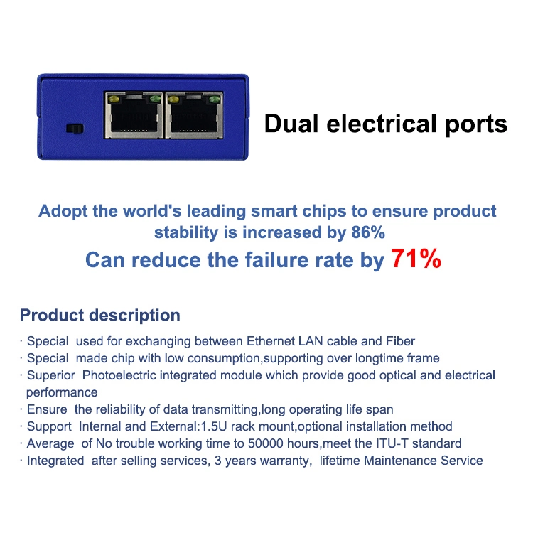 Factory Direct High quality/High cost performance  Fiber Media Converter NCR-5208A Single-Fiber Duplex Way