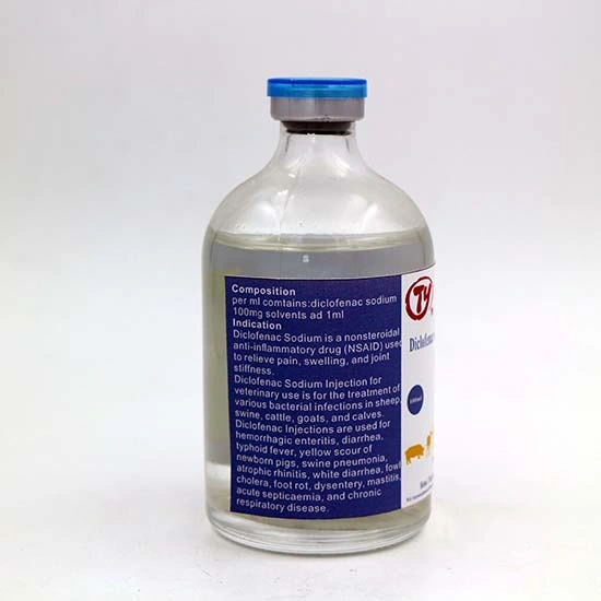 China Veterinary Drugs Diclofenac Sodium Injection 10% Factory for Animal, Cattle, Horse, Sheep, Pig, Camel