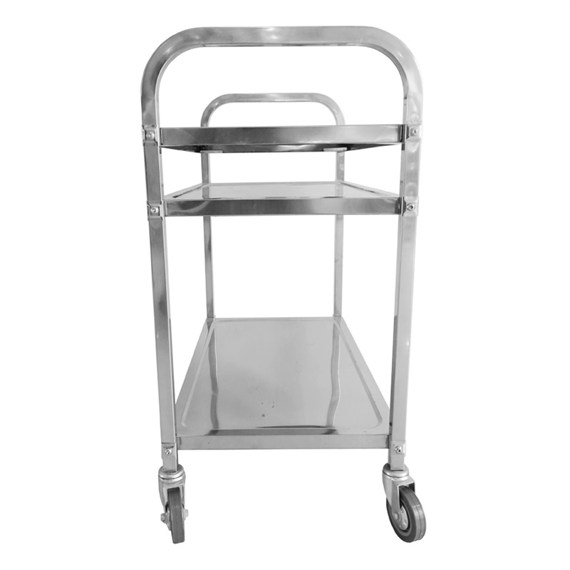 New Design Hot Sale 2 Tiers Square Tube Wagon Trolley with TPR Wheel