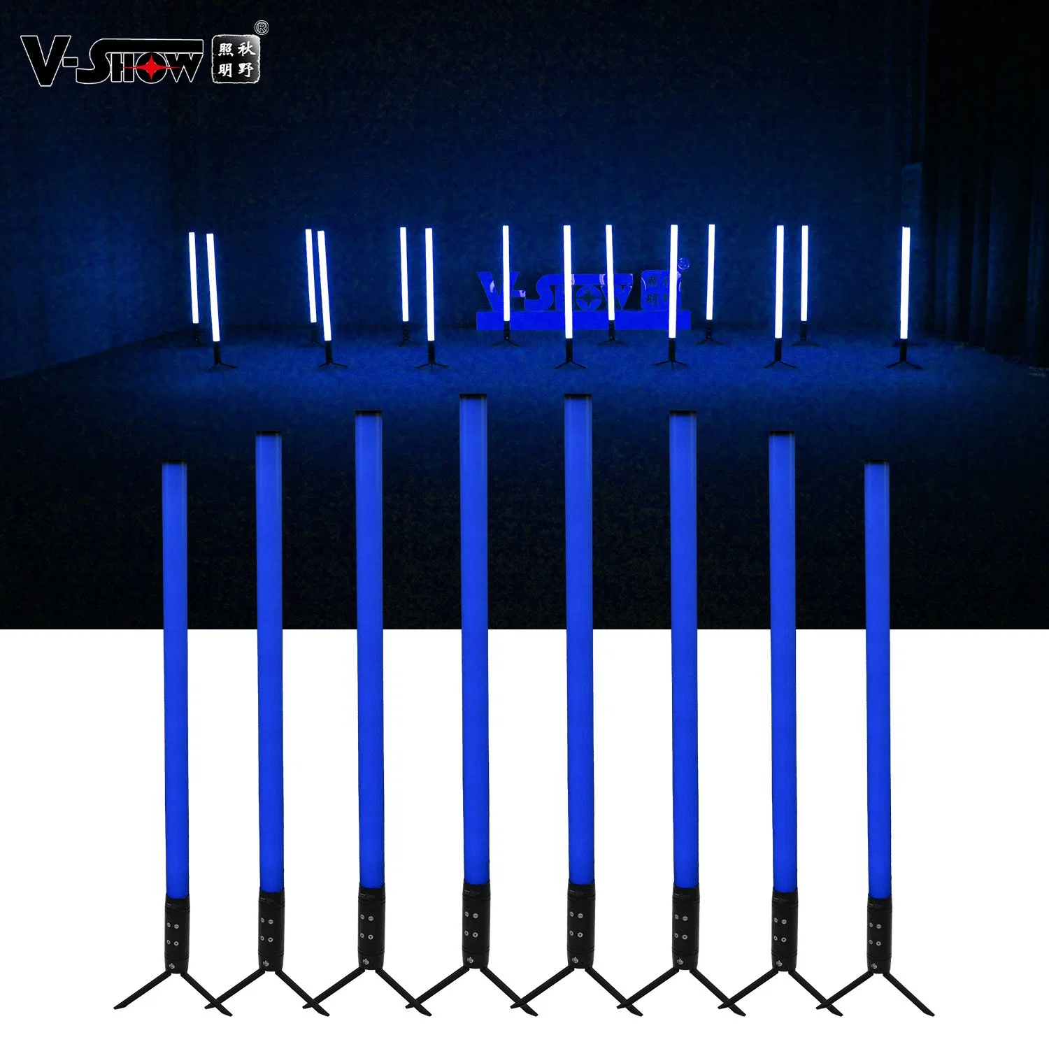 V-Show de píxeles verticales de LED RGB DMX tubo fluorescente