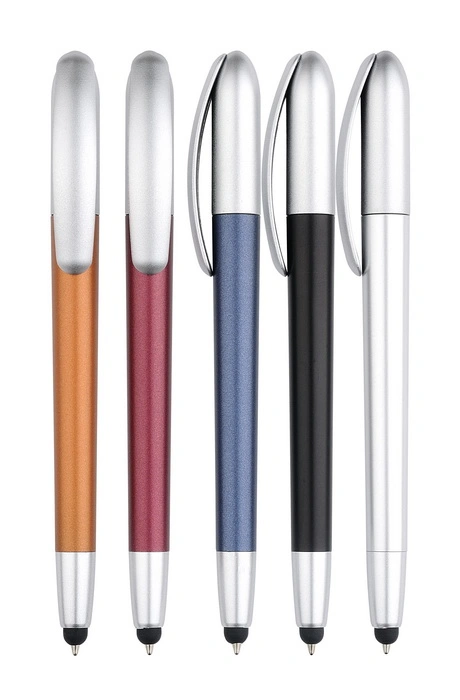 Stylo à bille en plastique de bureau, stylet, stylo à bille d'écran tactile, stylo à bille d'affaires, stylo à bille avec logo personnalisé, stylo à bille cadeau promotionnel