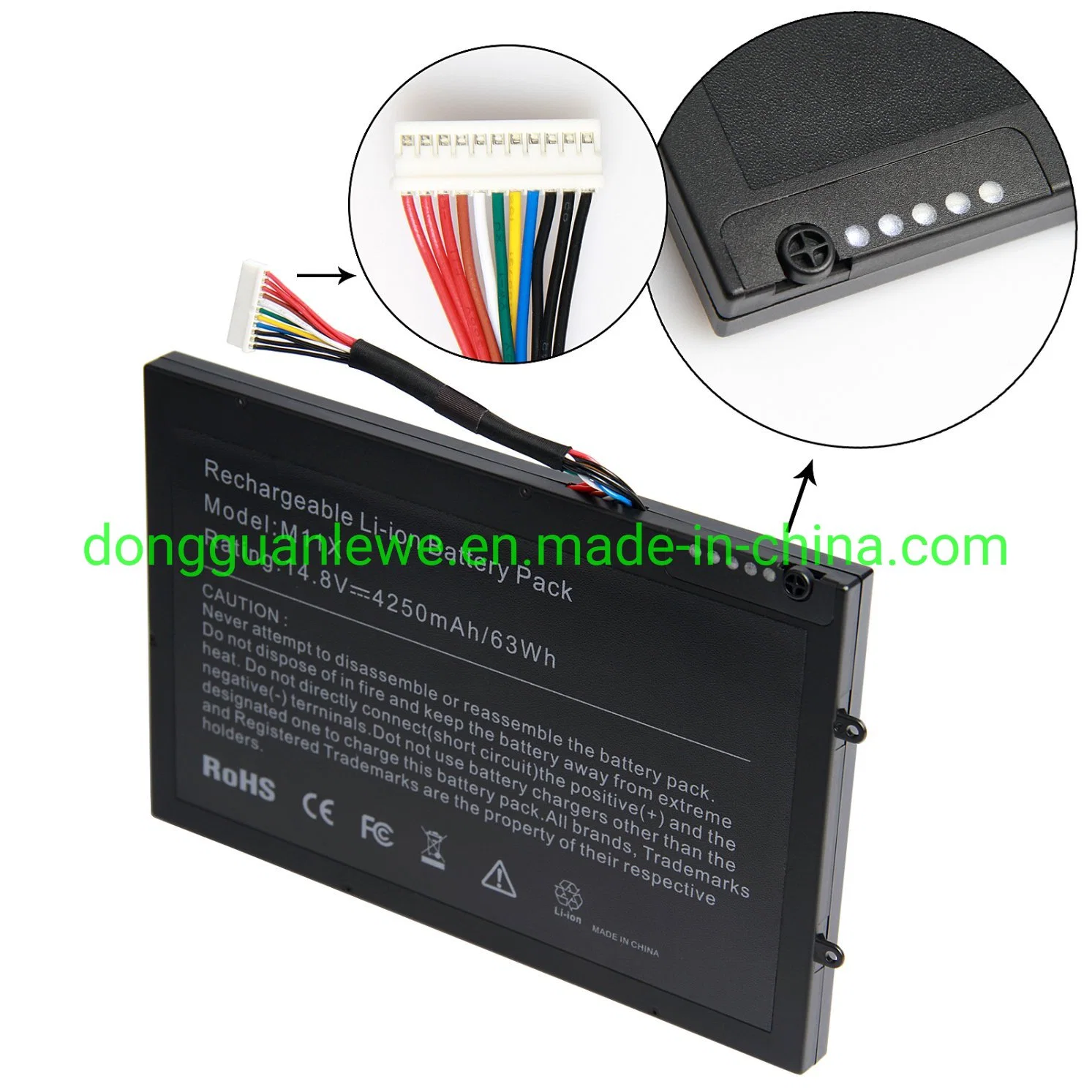 Rechargeable Compatible Li-Polymer Batteries Replacement for DELL Alienware M11X 14.8V 63wh Notebook Computer Laptop Battery