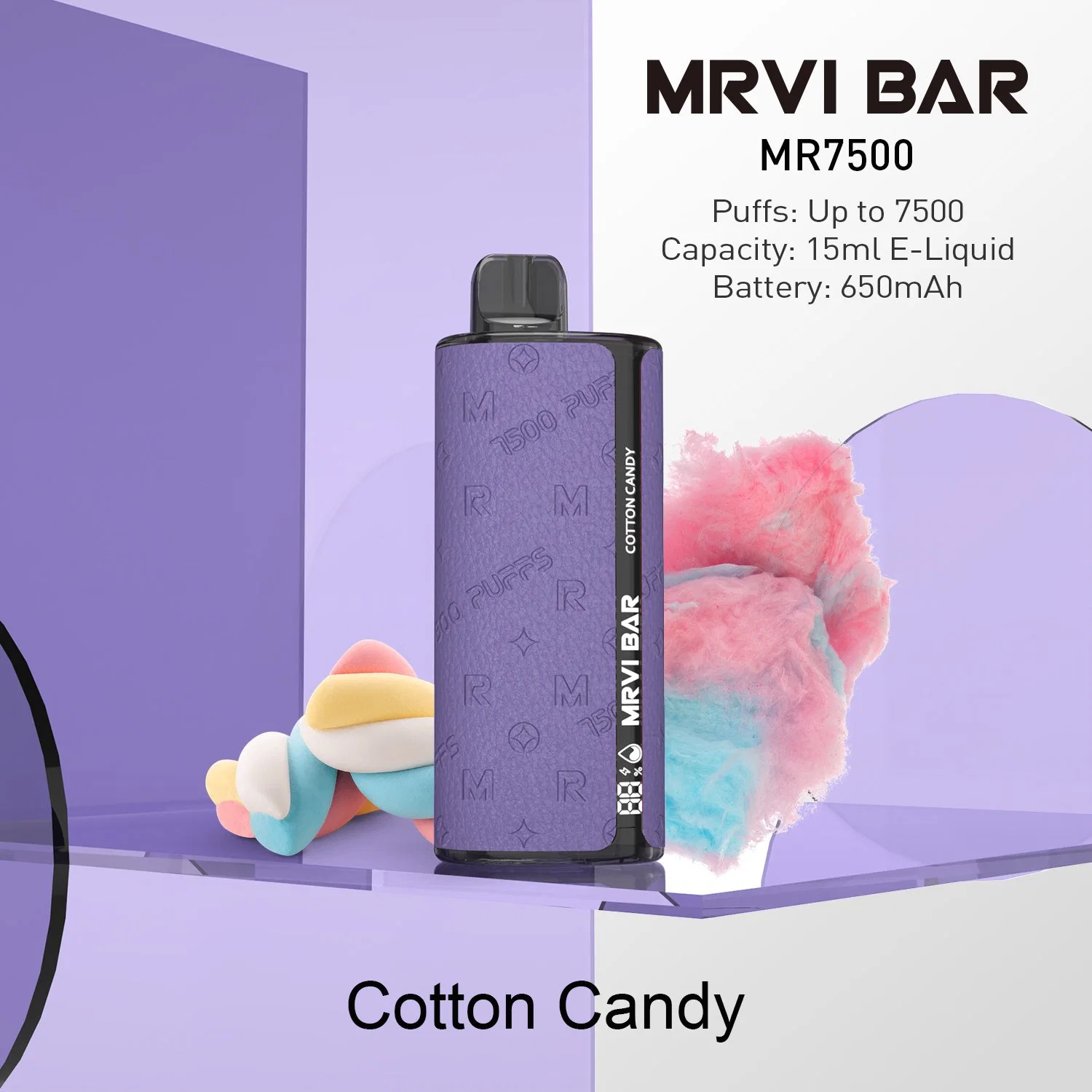 Original Funky Republic Mrvi 7500 Puffs Bar Digital Screen Display E-Juice and Battery Mesh Coil Ecigs Disposable/Chargeable Vape Device