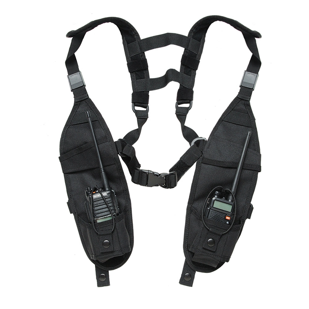 Radio Shoulder Harness Holster Chest Holder Universal Vest Rig Nylon