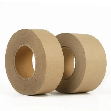 Rollos de cinta de embalaje Kraft con logotipo Kraft impermeable Cinta de papel