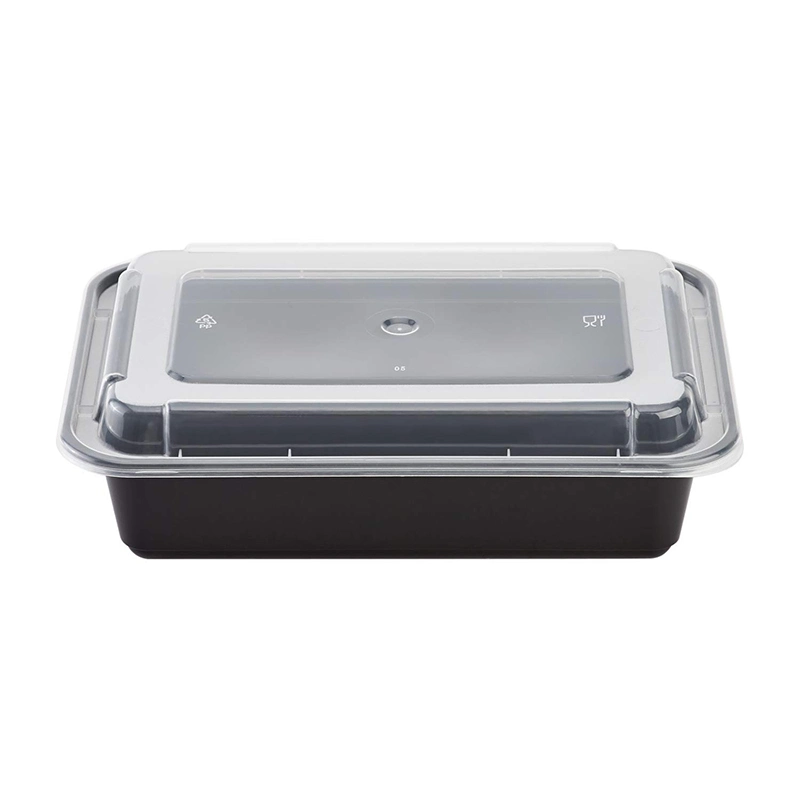 38oz Rectangle Oblong Plastic to-Go Container, 38oz Takeout Containers - 38oz Plastic Food Storage to-Go Rectangle Oblong Bowl