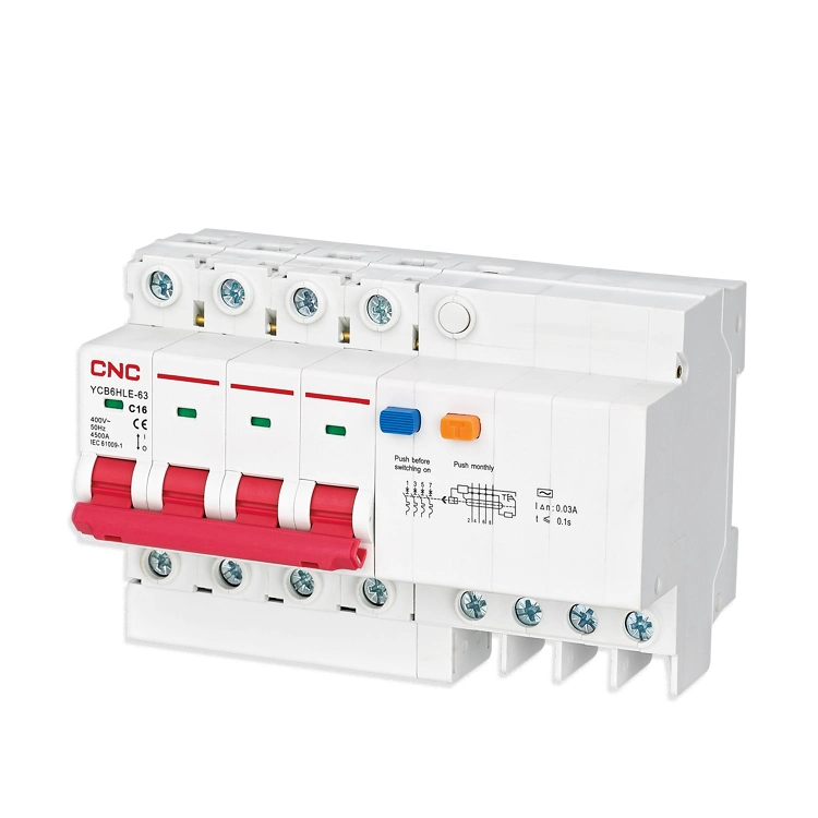 CNC 1+N RCBO 3p RCBO 3p Residual Current Circuit Breaker