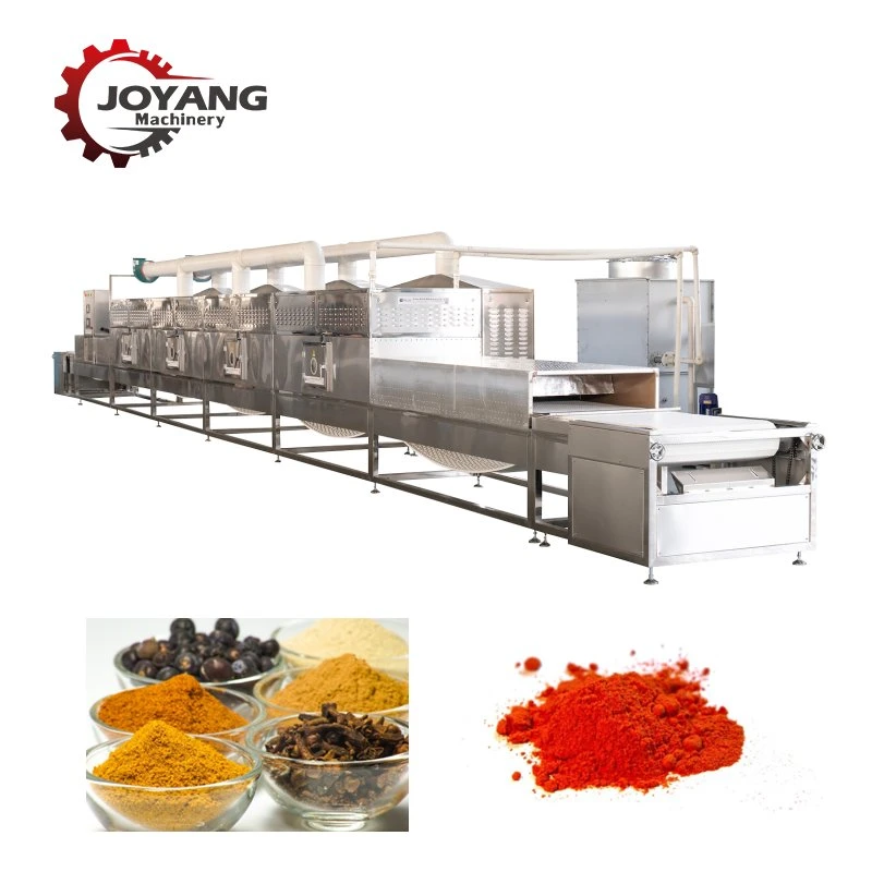 Spice Seasoning Turmeric Chilli Black Pepper Powder Processing Sterilization Microwave Dryer Machine