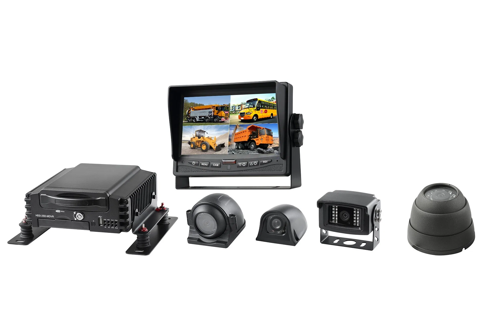 Mobile Car DVR Recording System, 4CH HDD Dual SD Cards, Supports 3G/4G, GPS and Wi-Fi