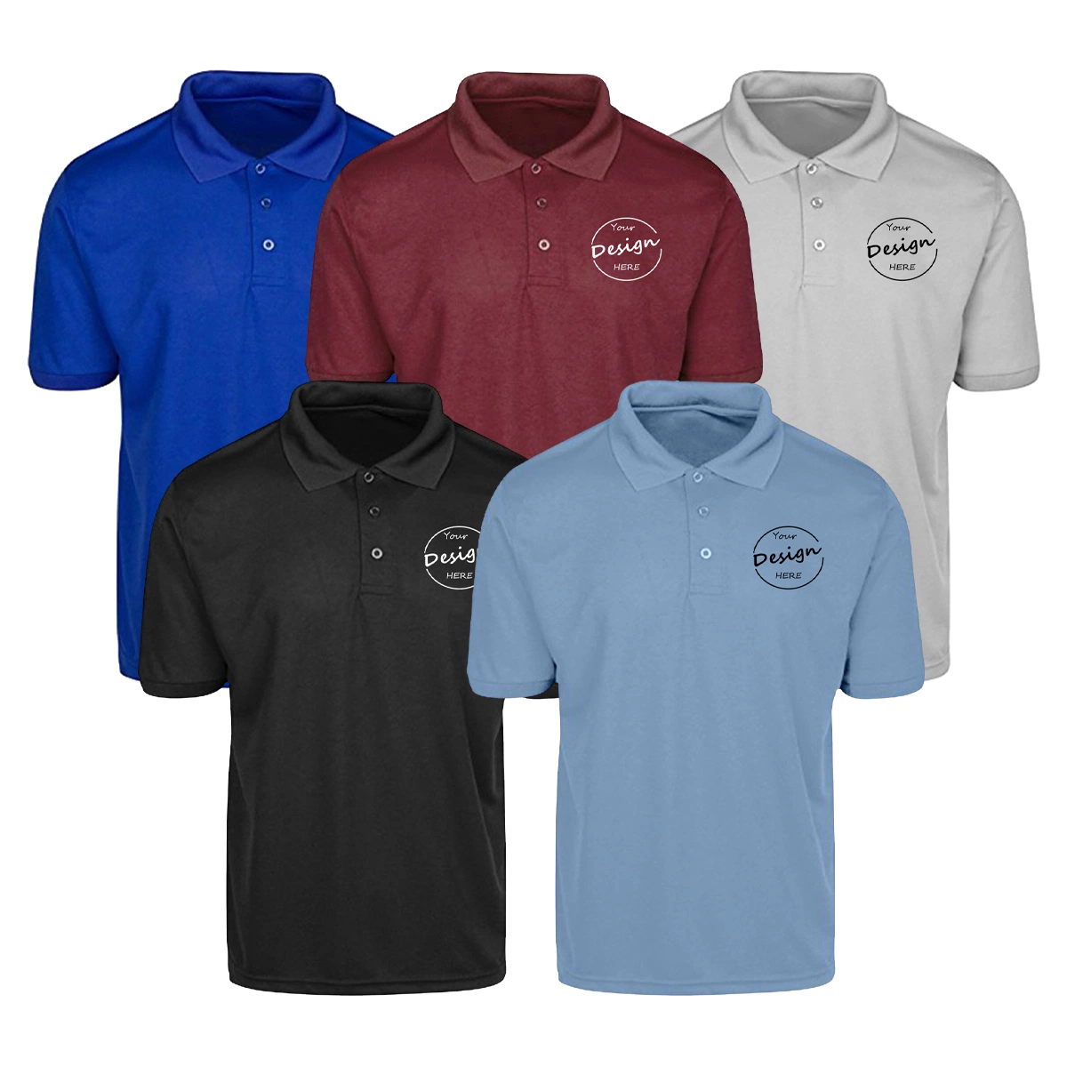 Custom Colors Asian Size Custom Printing Logo Tshirts Uniform 100% Polyester Plus Size Blank Plain Sports Golf Men's Polo Shirts