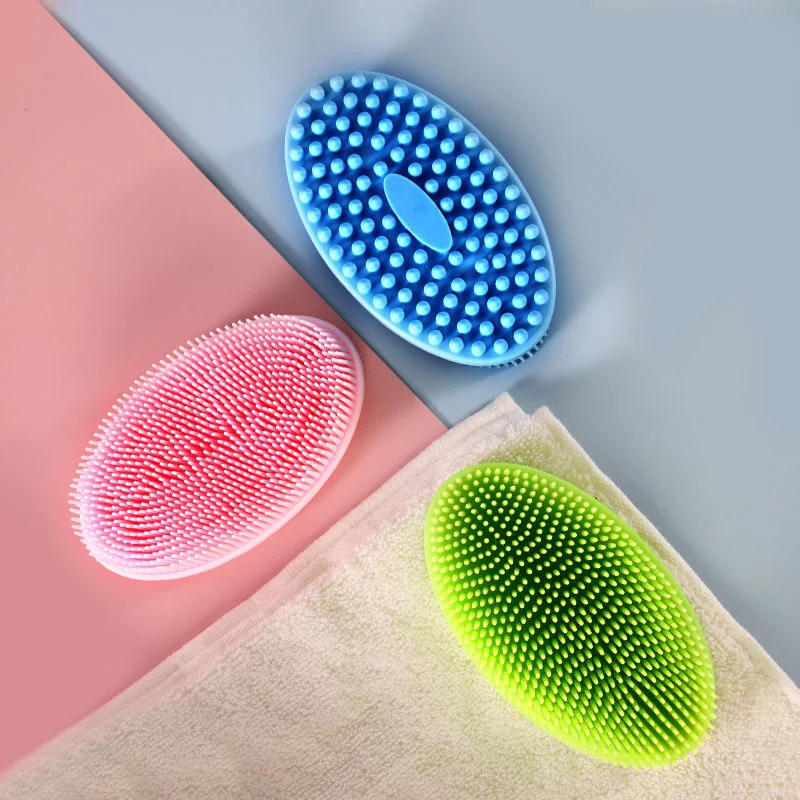 Silicone Baby Bath Brush Shower 2 in 1 Face and Body Cleaning Wash Brushes Skin Shower Tool for Baby Men and Women Cleaning