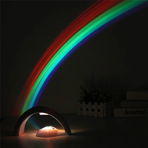 Kids Room Desktop Rainbow Projector Lamp