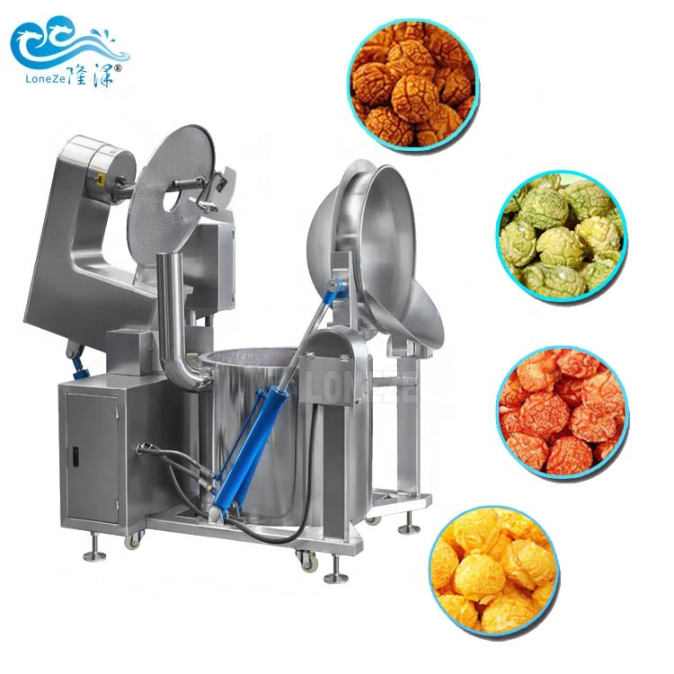 Fully Automatic Industrial Commercial Large Chocolate Spicy Spherical Mushroom Stainless Steel Body Electric Induction Heating Operated Popcorn Caramelizer