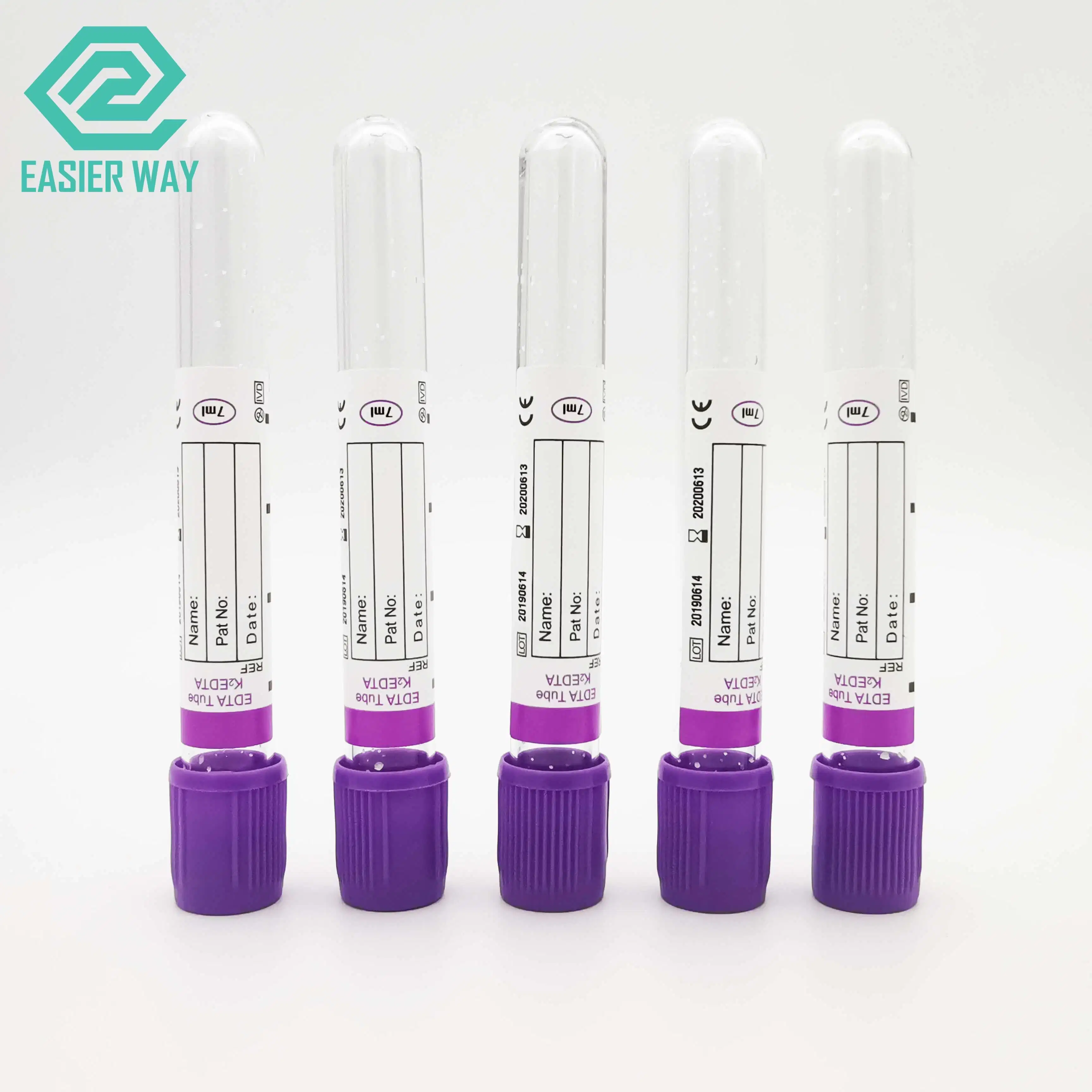 Factory Pirce Medical Glas / PET Blood Collection Tubes für den Einmalgebrauch