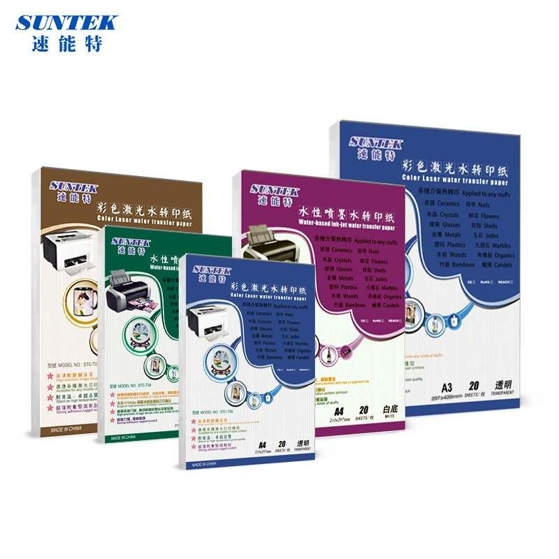 High quality/High cost performance  Laser Water Decal Transfer Paper From Suntek